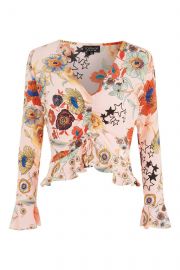 TALL Star Floral Cropped Top at Topshop